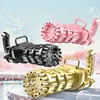 10 Hole Electric Gatling Bubble Machine Automatic Blower Soap Water Maker Gun for Children Summer Beach Outdoor Kids Toys 1