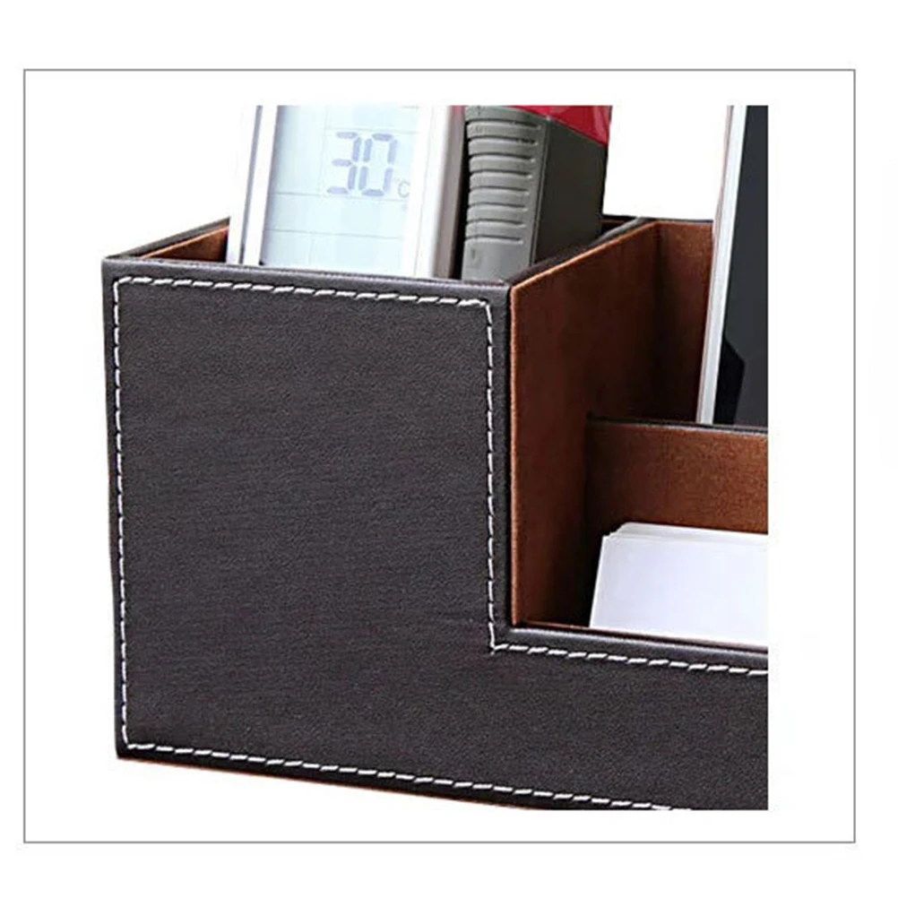 Home Office Wooden Struction Pen Holder Desk Stationery Organizer Storage Box Pen/Pencil ,Cell Phone Business Na 6