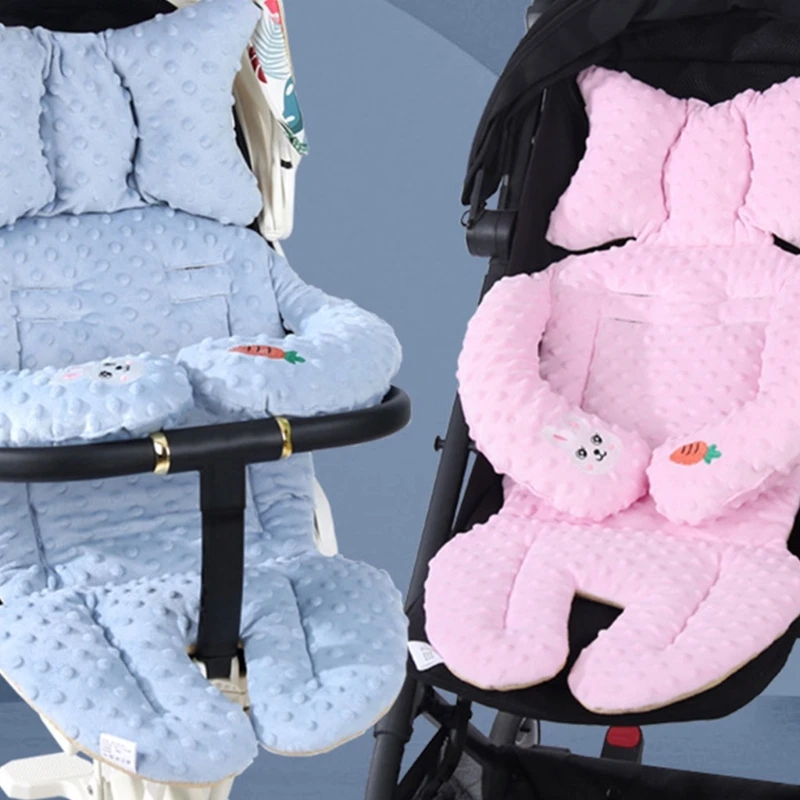 

Baby Stroller Cushion Embroidery Soft Baby Body Support Cusion Pushchair Pad Liner for Toddler Pram Pad
