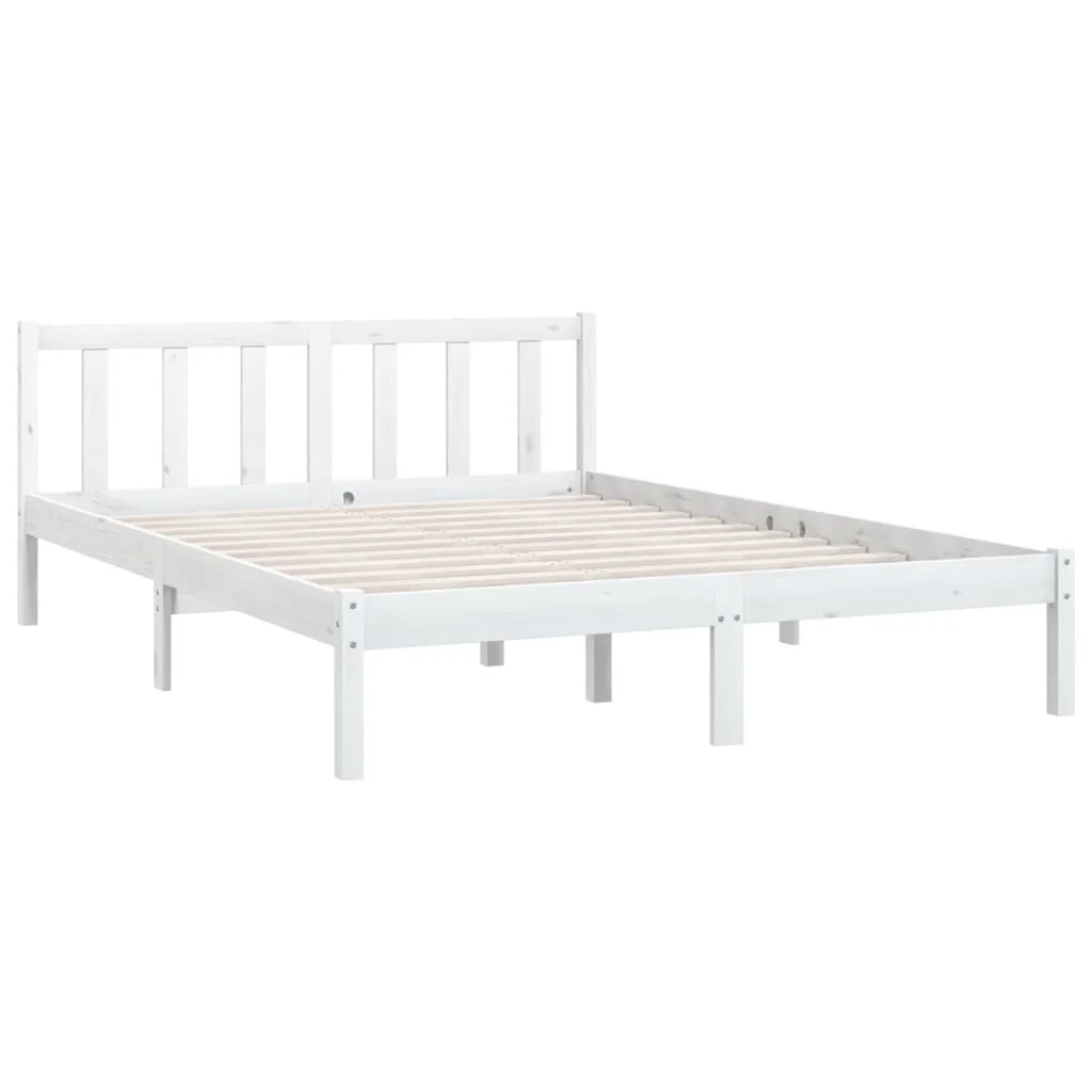 vidaXL Estructura de cama con cajones doble blanco 135x190 cm