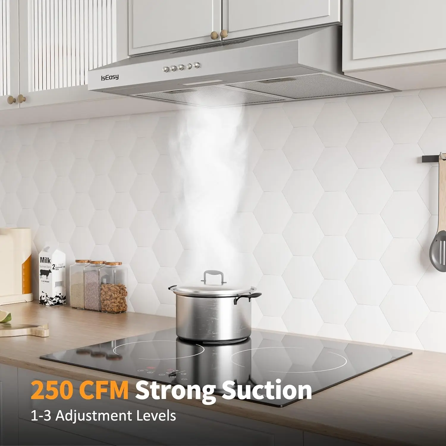 Under Cabinet Range ,Ductless Convertible, Kitchen Vent Hood 30 Inch with 3-Speed Exhaust 2
