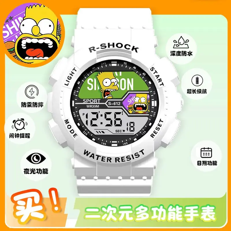 Cartoon Anime Waterproof Sports Chronograph Watch for Kids - Fun Birthday Gift