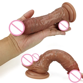 12.6 Inch XXL Realistic Dildo with Powerful Suction CupRealistic Penis Sex Toy Flexible G-spot Dildo with Curved Shaft and Ball 6