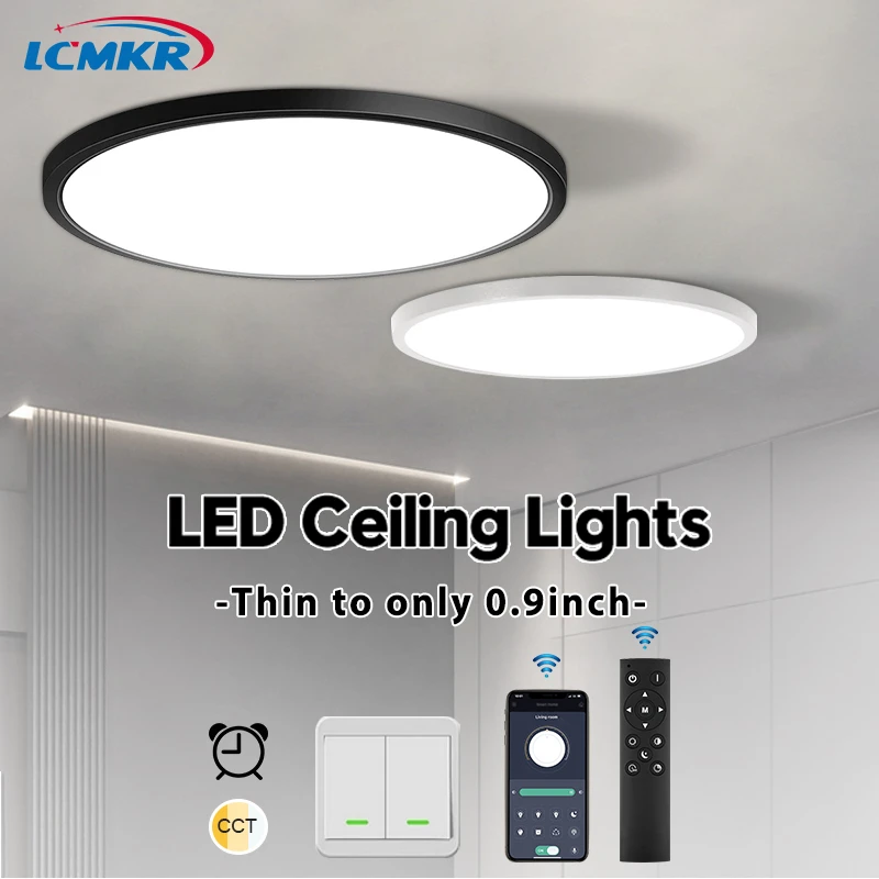 0.9inch Ultrathin LED Ceiling Lights Brightness Dimmable Lamps with