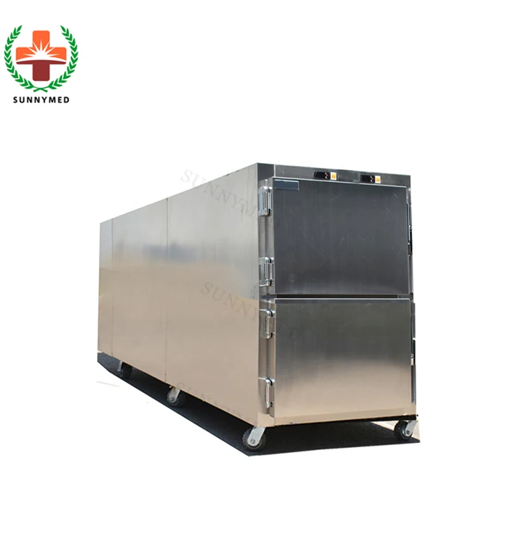 

SY-STG02 hospital mortuary freezer 2 corpses morgue refrigerator for dead body