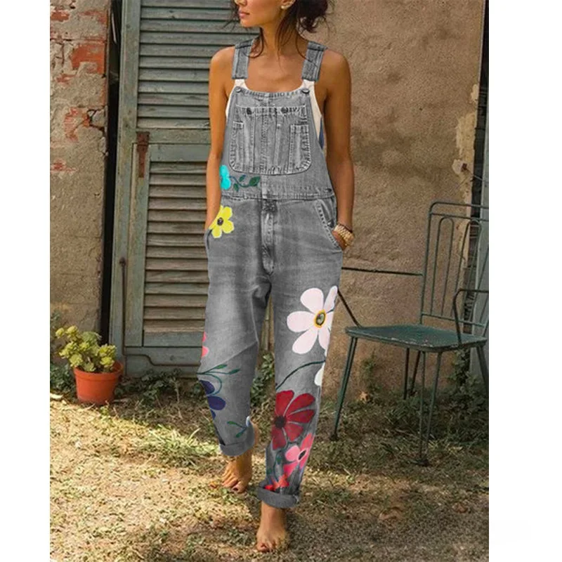 Pantalon classique en Denim à jambes droites, impression artisanale de haute qualité, coupe ample, polyvalent, pour l'été