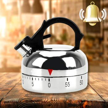 Kitchen Tool Gadgets 60 Minutes Kitchen Timer Kettle Shape Mechanical Timer Countdown Alarm Reminder Cooking Reminders Tools 1