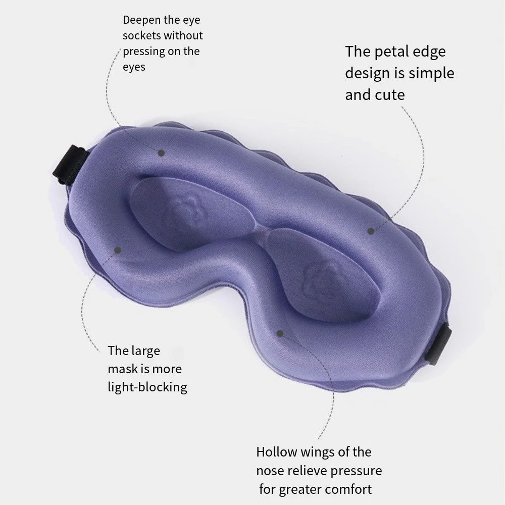 Eye Shade Cover 3D Sleeping Mask Eyepatch Adjustable Lightweight Night Sleep Patch Soft Blackout Travel Eye Mask Office