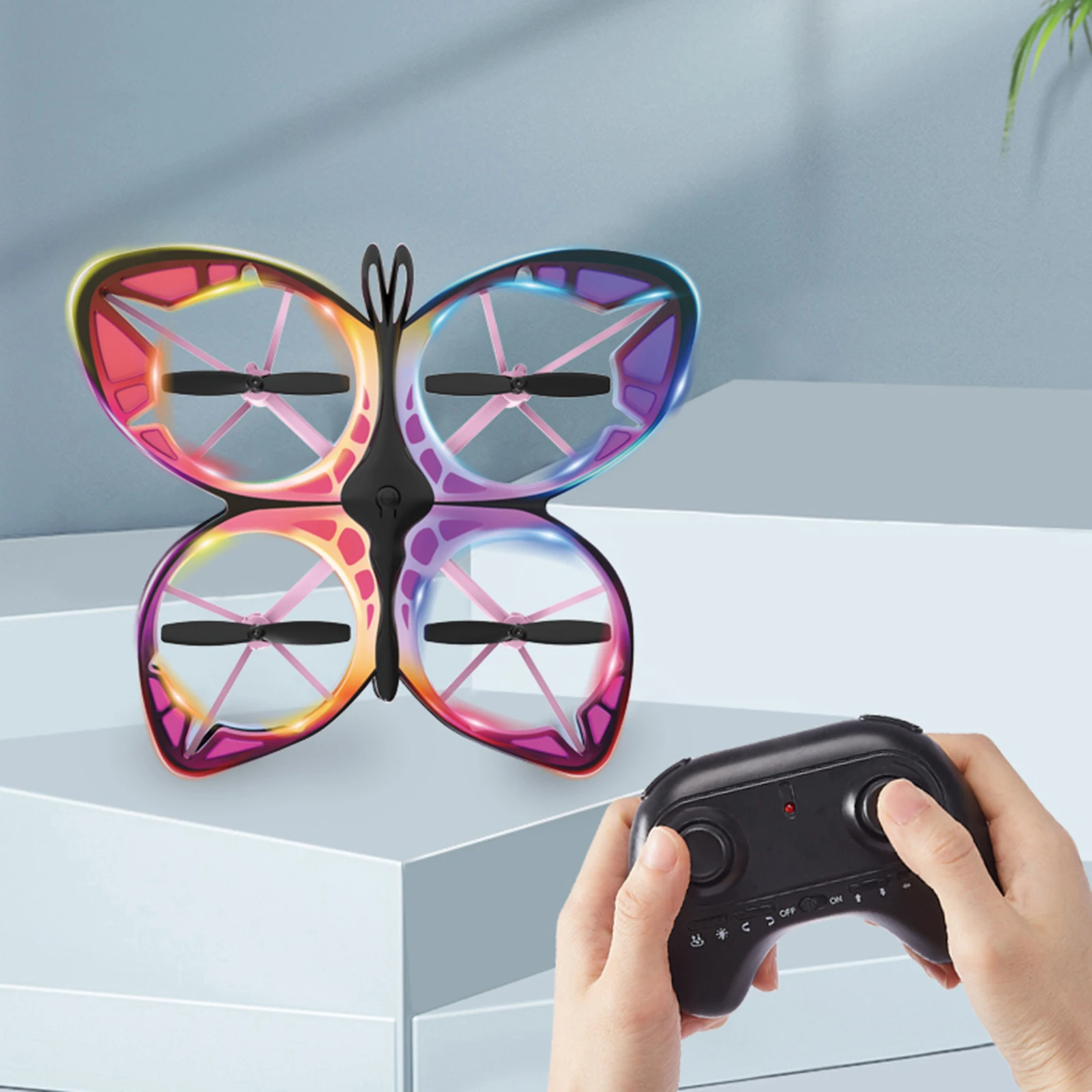 Міні-дрон для дітей Дистанційний дрон із кольоровим світлом 3D Flip, безголовий режим, утримання висоти Ідеальна подарункова іграшка для початківців