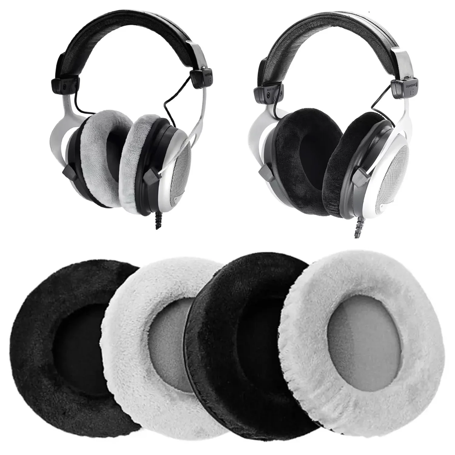 Round velvet 6CM/60mm-11CM/110mm earpads AKG SONY Audio-Technica Sennheiser Pioneer Foam Headphones Repair Accessories Earmuffs