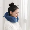 Wholesale Strawberry Bear Micro Fiber Soft Fluffy U Shape Pillow For Airplane Rest 5