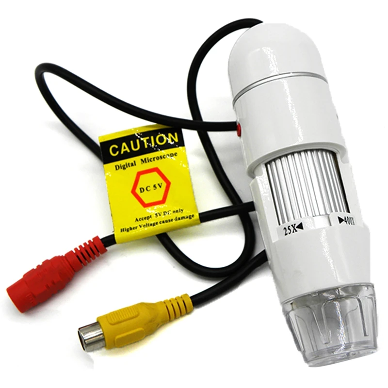 Usb Microscópio Profissional Coms Sensor tv av Interface Microscópio Digital para Eletrônica Eua Plug 400x1000x - Imagem 3