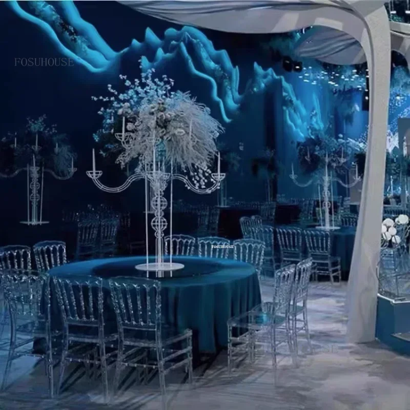 TG Home Transparent Dining Chair Hotel Crystal Chair Commercial Furniture Outdoor Wedding Banquet Lounge Chairs For Events