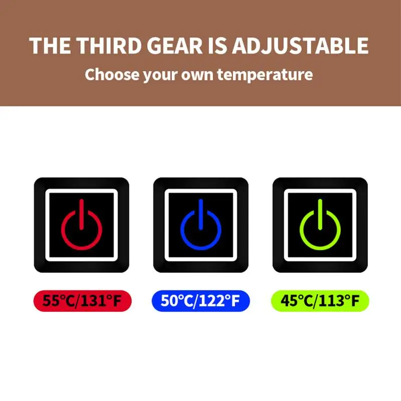 USB Electric Heated wireless Gloves Hand Warmers 2000mAh rechargeable battery 3-temp Settings Working Half Mittens for Women Man 2