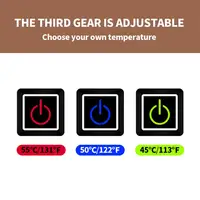 USB Electric Heated wireless Gloves Hand Warmers 2000mAh rechargeable battery 3-temp Settings Working Half Mittens for Women Man 2