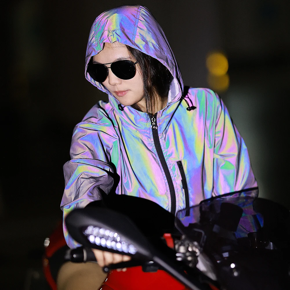 WOSAWE motorcycle Jacket Men Spring Summer Full Reflective Windbreaker Water Resistant MTB Road Bike Wear Cycling Long Jersey
