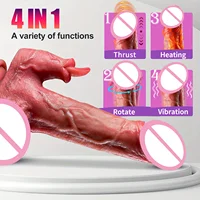 Realistischer Dildo-Vibrator, Schub, Penis, Zunge lecken, Klitoris, doppelte Penetration, Analsex-Maschine, schneller Orgasmus für Frauen, Sexspielzeug 3