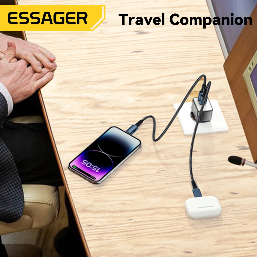 Essager 33W GaN Charger USB Type C Fast Charging Adapter Quick Charge QC3.0 PD USB-C Fast Charger For iPhone Samsung Xiaomi iPad