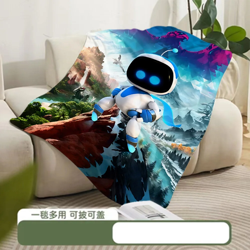 Printed Blanket Picnic Blanket Cartoon Anime A-Astros Bot Warm Blanket Soft and Comfortable Home Travel Birthday Gift 6