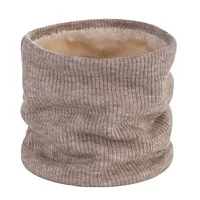 Women Men Winter Warm Neck Warmer Thicken Soft Wrap Winter Furry Ring Scarf For Boys Soft Knitted Female Foulard Thick Blanket 1
