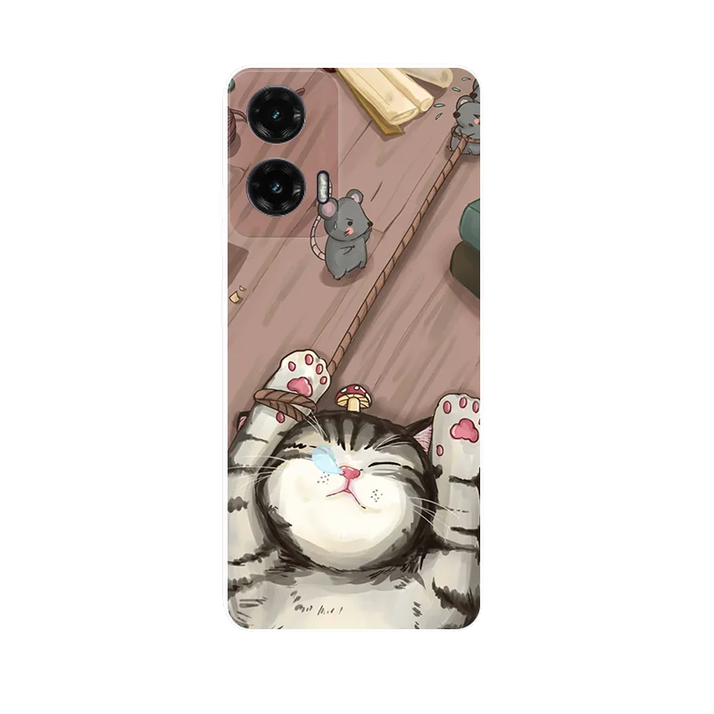 Cute Cartoon Silicone Back Cover with Soft TPU Bumper