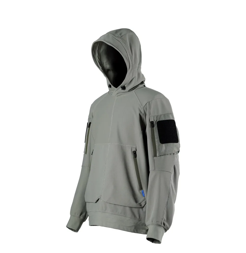 Reindee lusion 24aw graphene thermal storage dwr pullover hoodie armpocket with patch pad techwear gorpcore