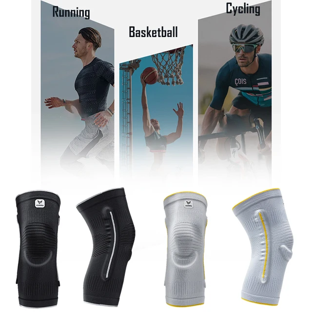 Veidoorn 1PC Knee Pads with Patella Medial Support Meniscus Silicone Compression Protection Sport Knee Braces Basketball Wear 5