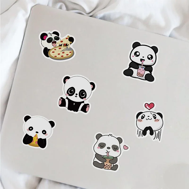 10/30/50PCS Cute Panda Sticker Aesthetic PVC Stationery Children's Sketchbook Laptop Diary Decoration Scrapbook Supplies for Kid