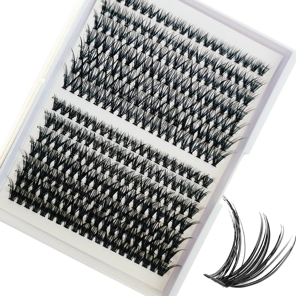 

280pcs Individual Lashes Cluster D Curl Eyelash Extension Kit 30D 40D 9-15mm Mix Lash Clusters