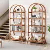 5-Tier Open Bookshelf Modern Storage Rack Freestanding Display Shelf Storage Organizer Heavy Duty Multifunctional Corner Shelf 4