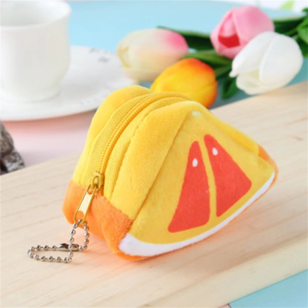 New Cute Fruit Wallet Plush Coin Purse Women Multifunction Change Purse Money Bag Coin Purse Cartoon Fashion Sweet Gift For Girl