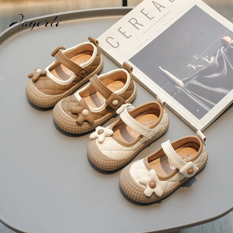 Girls' Canvas Shoes Spring Autumn Beanie Loafer Cute Little Children Kids Soft Sole Size 21-30 kids shoes