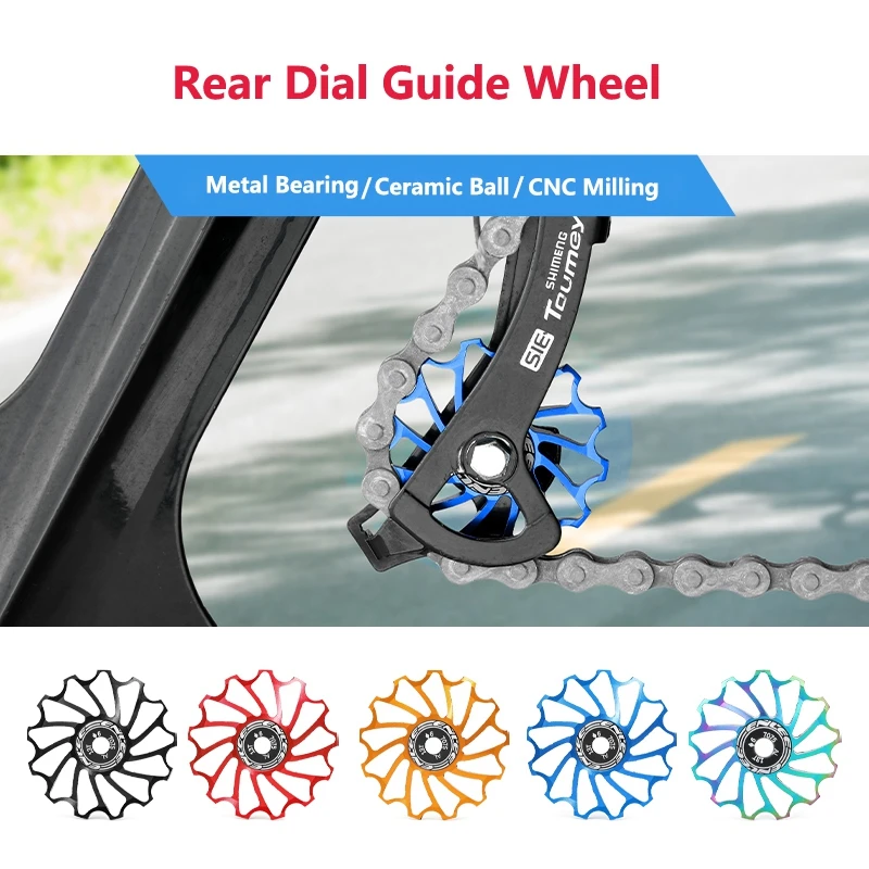 ENLEE11T/13T Jockey Wheel Rear Derailleur Bicycle Bearing Pulley For MTB Mountain Road Bike Aluminum Alloy Metal Guide Bearing