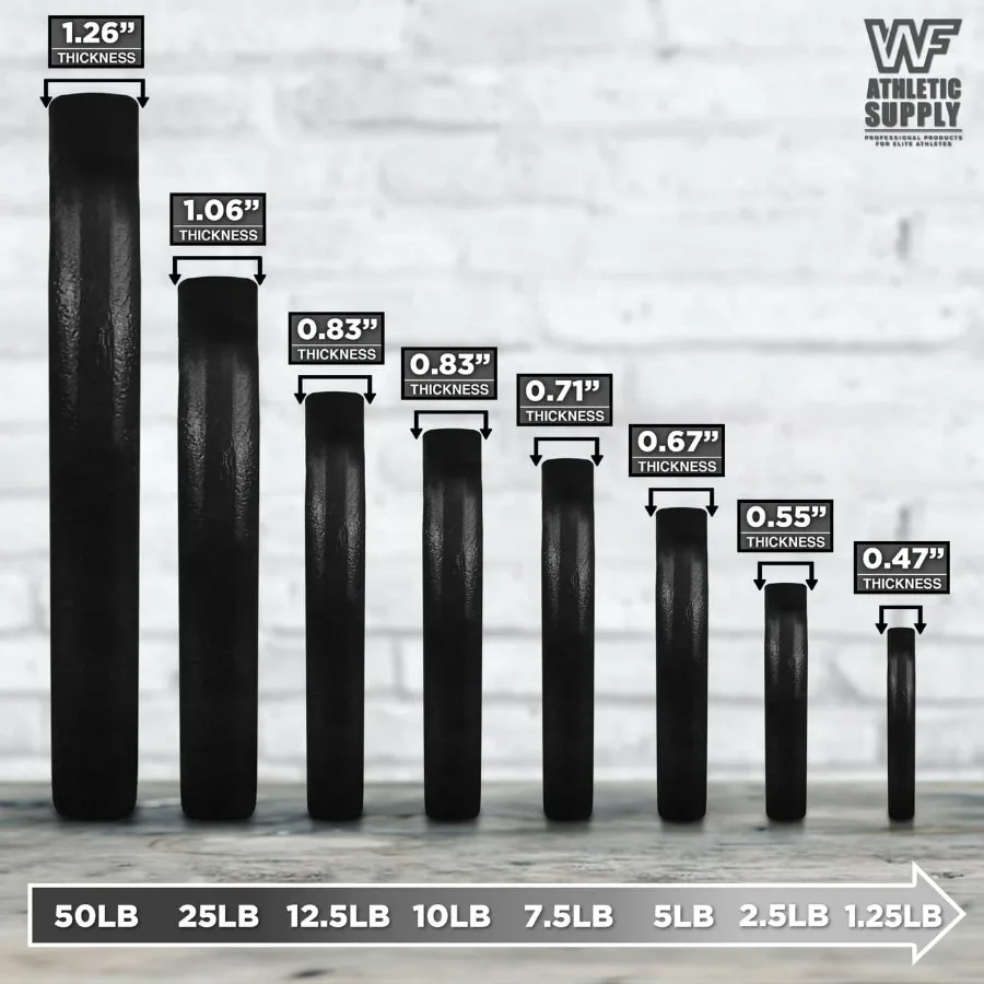 12.5LB (SET OF 4)Traditional/Classic 1-inch Hole Standard Solid Cast Iron Weight Plates - Great for Strength Training, Weightlif