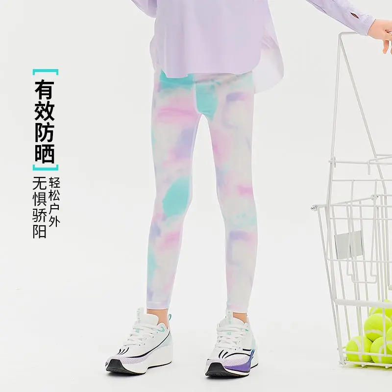 Summer Girls Leggings Printed Thin Elastic Yoga Pants for Kids Children Trousers Spring Teenager School Tights Baby Clothes