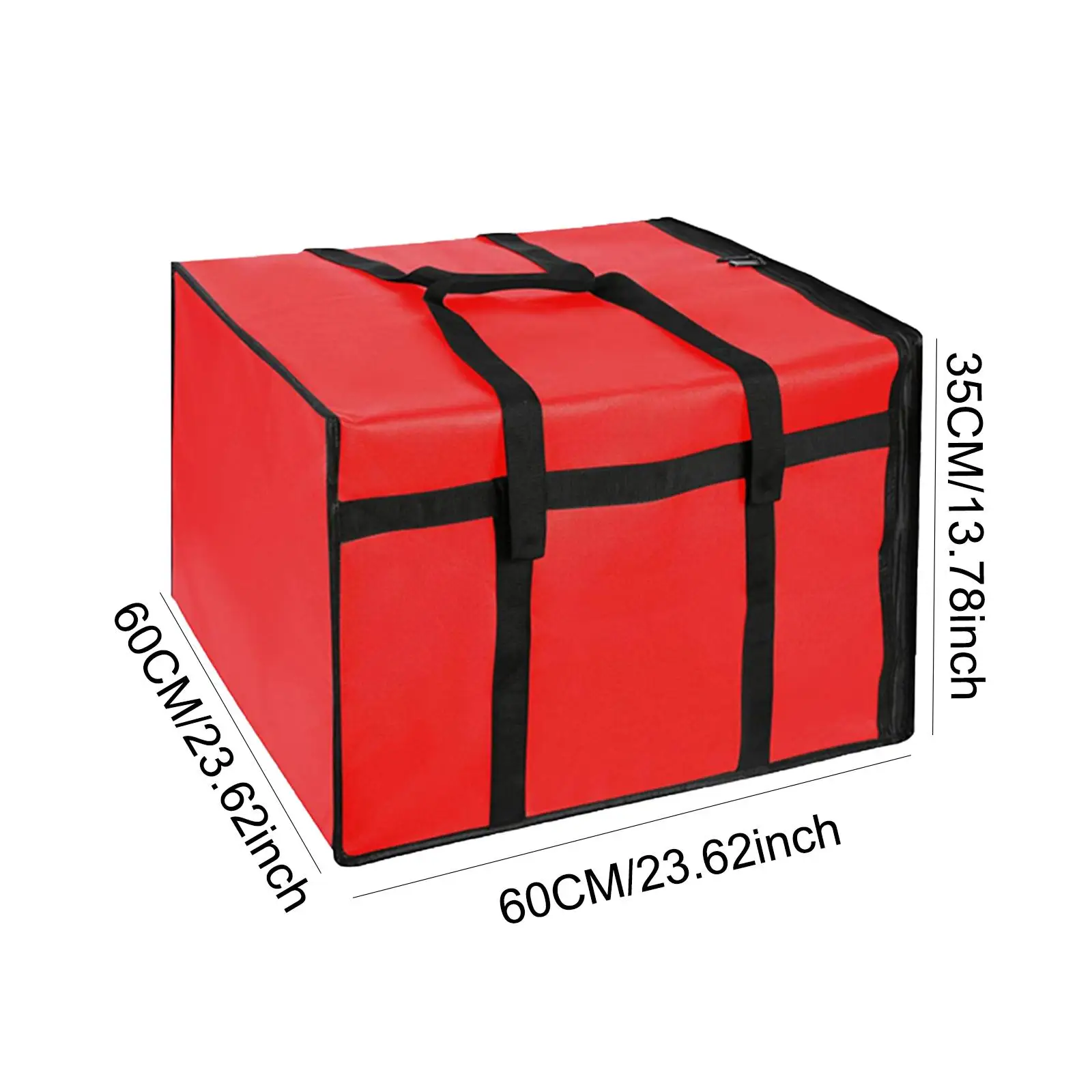 Pizza Carrier Insulated Bag Food Bag Sturdy with Dual Zippers for Pizzerias Multifunctional Reusable Grocery Shopping Bag 4