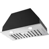 Range Hood Insert 20 Inch, Built-in Kitchen Hood 600CFM, Ducted/Ductless Convertible Stove Hood with Stainless Steel Baffle 1