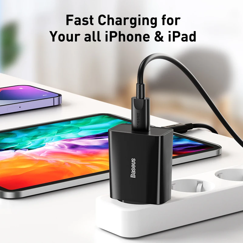 Cargador rápido USB C de 20 W para iPhone 14 13 12 11 Pro Max Mini Xs Xr X,  iPad 9 8 7 6 5th, Air 3 2 1, Mini 5 4 3 2 1, cable MFI tipo C a Lightning