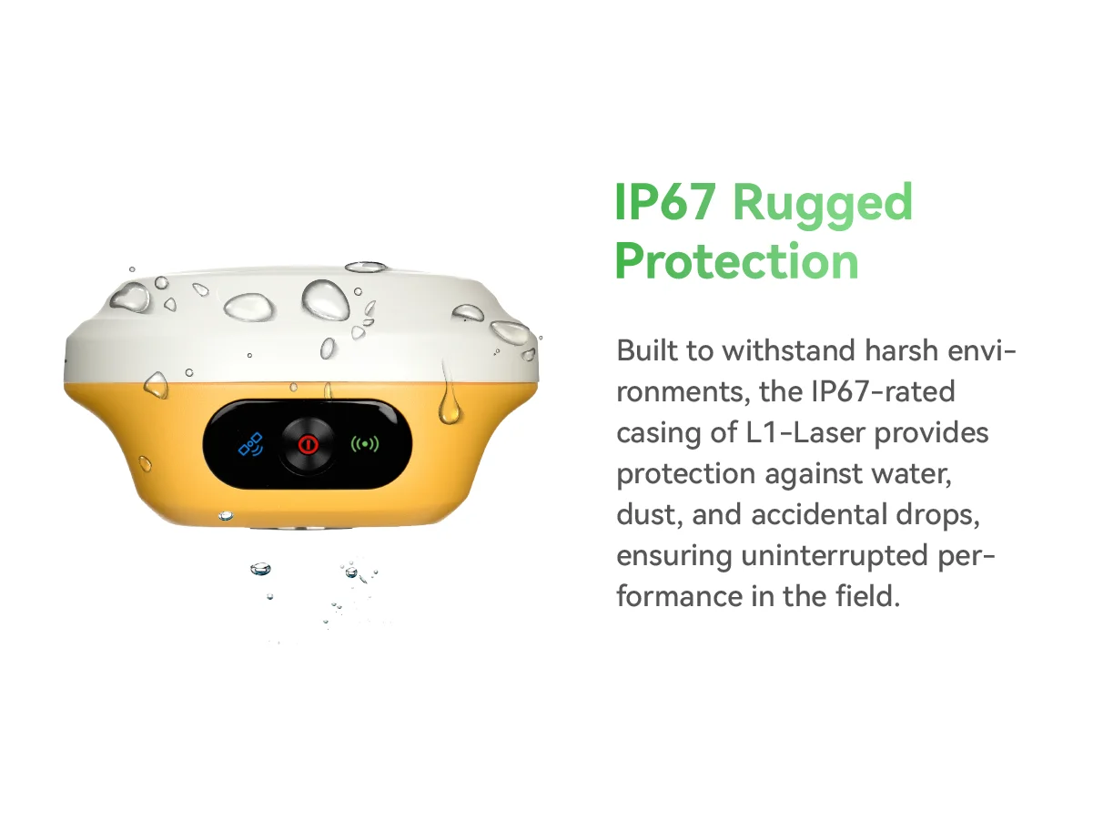 SingularXYZ L1 Laser GNSS Receiver High Accuracy Lightweight 1 Year Warranty Sof