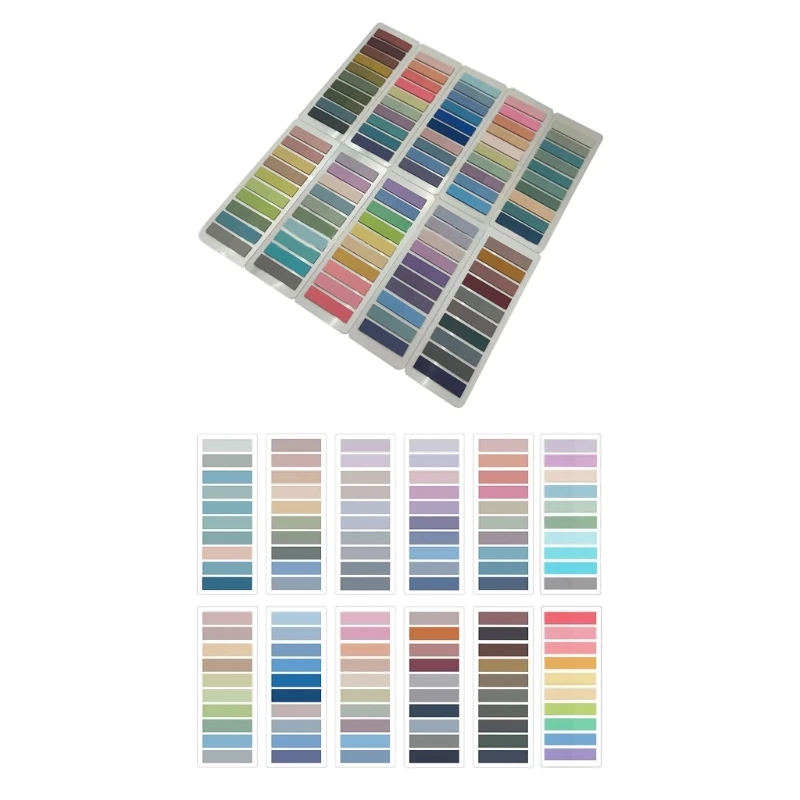 

Pack of 100/120 Color Tabs Sticky Tabs Bright Colors Page Index Sticker Sticky Notes Markers Smooth Writing 2400/2000Pcs
