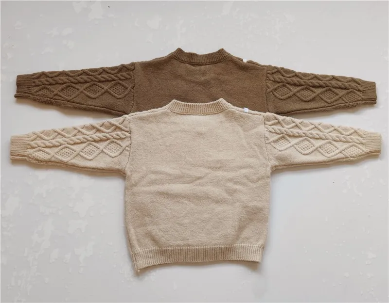 Autumn New Baby Knitwear Boys Kintted Cardigan Twists Sweaters Coat Toddler Kids Cotton Clothes Outwear Girls Jacket Tops