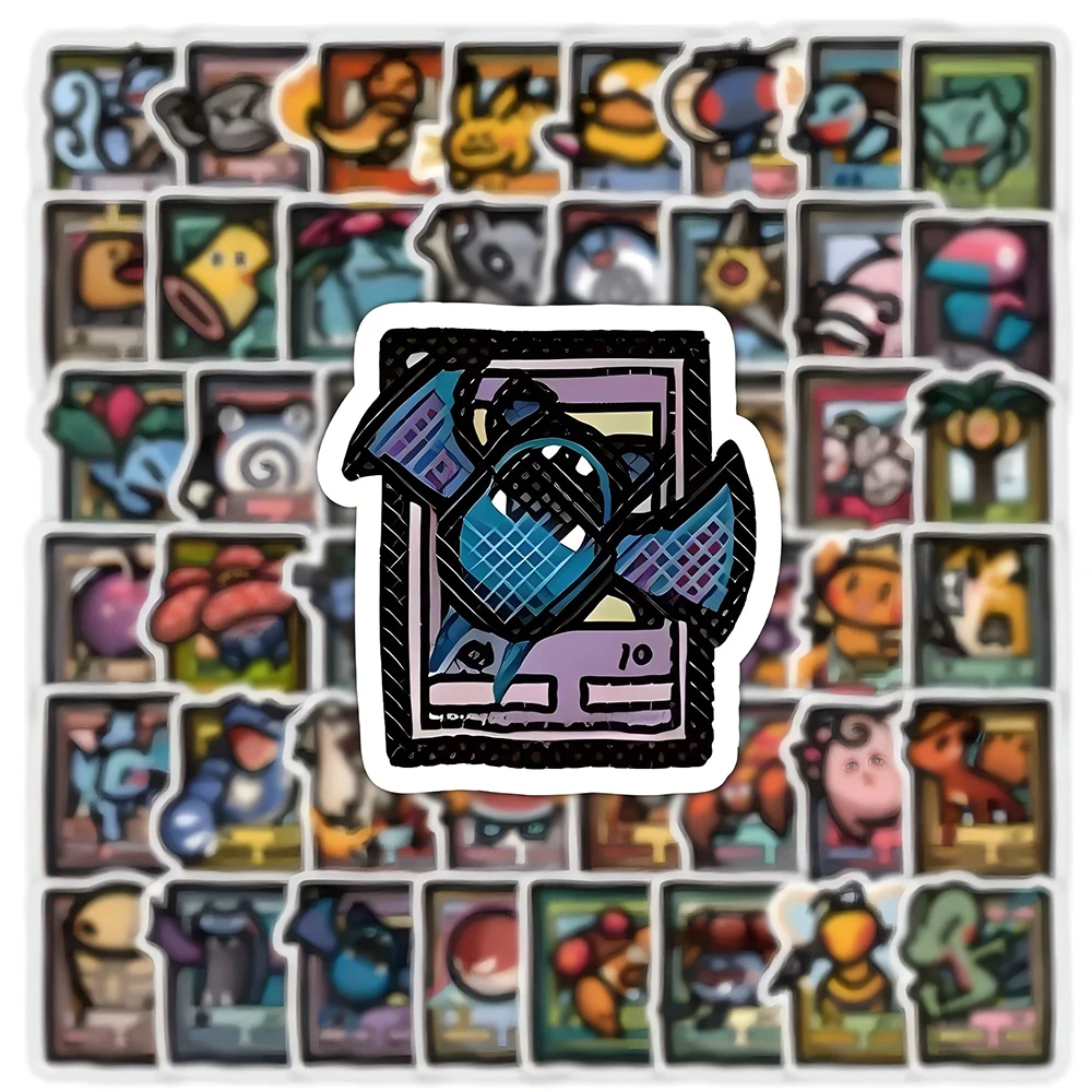 10/30/50/103pcs Pixel Style Anime Pokemon Stickers Pikachu Cartoon Decals DIY Suitcase Stationery Waterproof Sticker for Kids 3