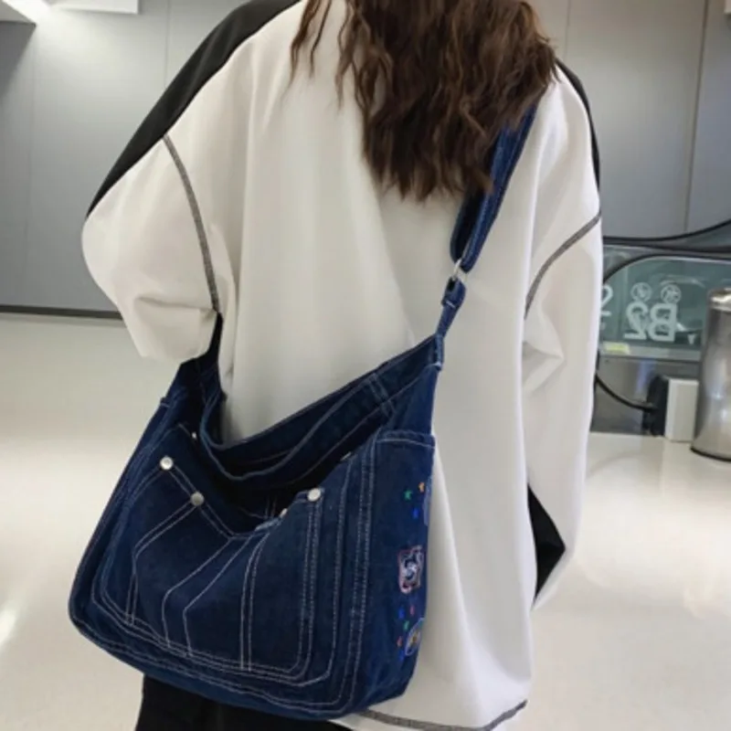 Shoulder Bag Versatile Denim One Large Capacity Crossbody Casual Handbag For Woman High-Quality Messenger Luxury Fashion Classic