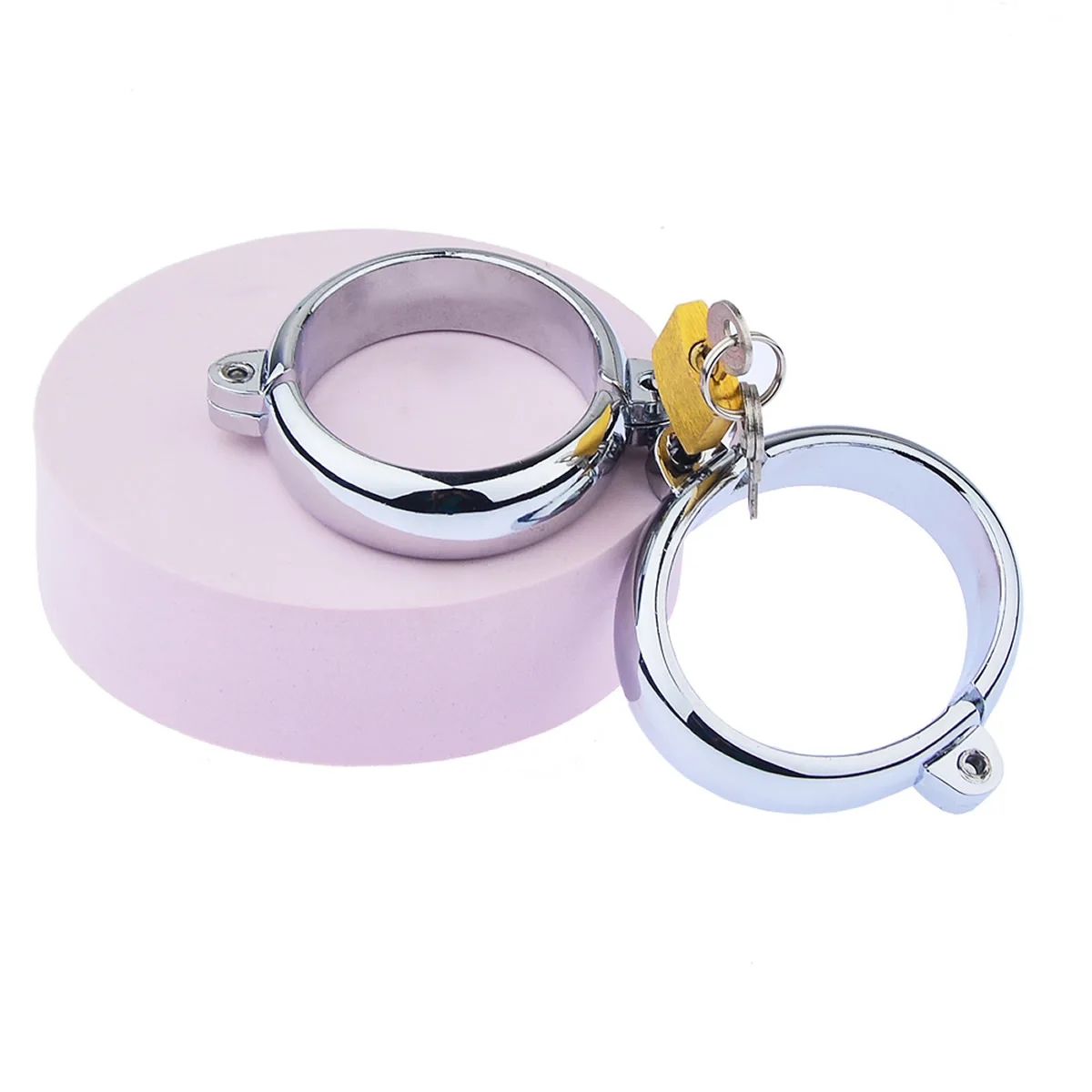 Sex Handcuffs BDSM Oval Metal Handcuffs Lockable Shackles FootCuffs Ankle Cuffs Restraints For Women Men