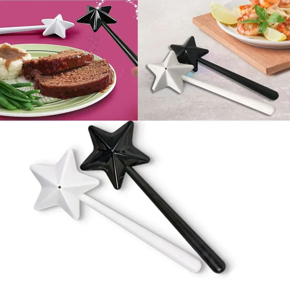 Portable Salt Pepper Shakers Refillable Magical Star Wand Spice Dispenser Seasoning Shaker Set Kitchen & Dining BBQ Supplies salt shaker salt pepper shakers