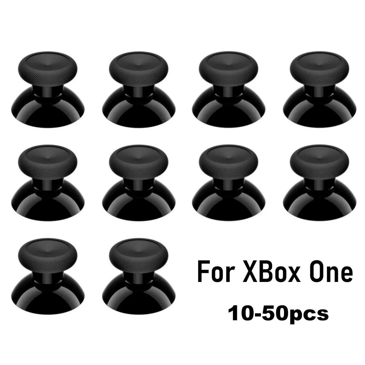 Xbox one 컨트롤러 용 10-50pcs 교체 아날로그 썸 스틱 엄지 스틱 검정색 실리콘 썸 스틱 그립 캡 세트