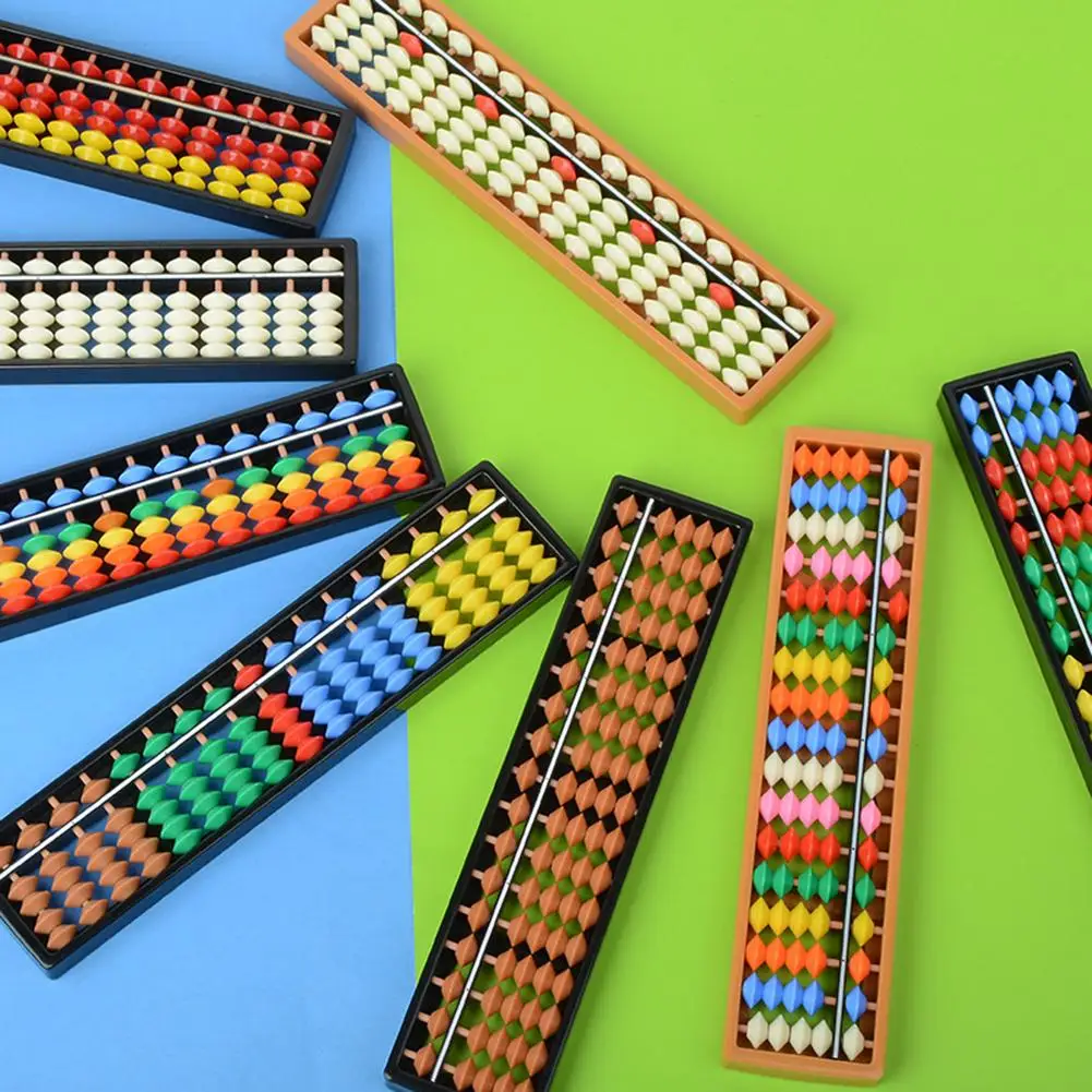 17 Column Plastic Abacus With Colorful Beads Children Math Arithmetic Counting Tool For Students Kindergarten Kids