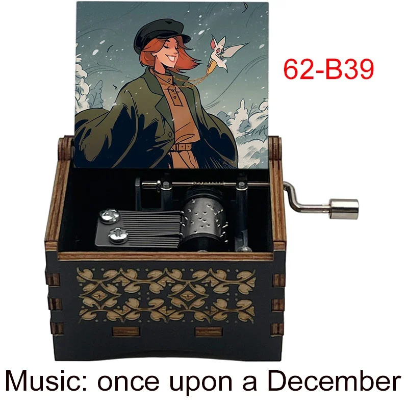 Carousel Music Box Music Box Wooden Color Print Music Box for Girls Toy