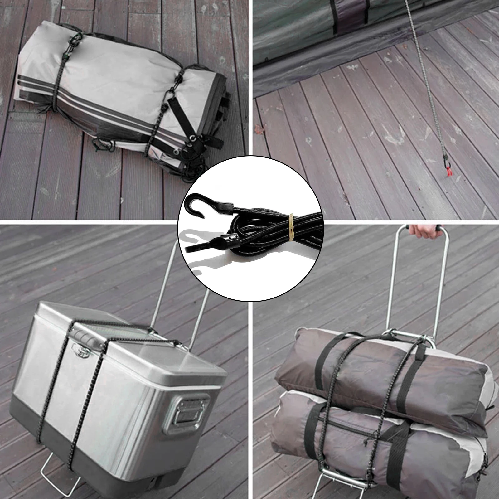 Motorcycle luggage rope 1m Heavy Duty Elastic Bungee Shock Cord Strap Stretch Plastic Hook car motorcycle luggage tent kayak boat canoe bikes rope tie