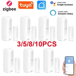 Tuya Smart ZigBee Door Window Contact Sensor Smart Home Wireless Door Detectors Open/Close APP Remote Alarm Via Alexa Smart Life